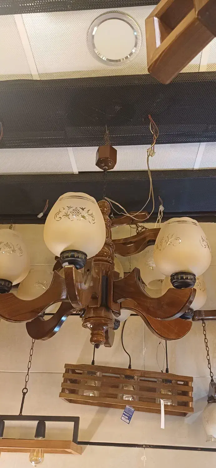 لوستر چوبی|لوستر و چراغ آویز|اصفهان, وحید|دیوار