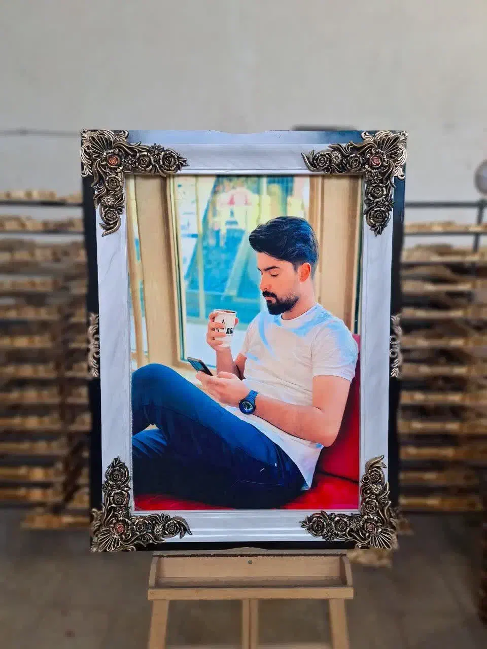 عکستو بفرس چهره فرش تحویل بگیر|تابلو فرش|سرعین, |دیوار