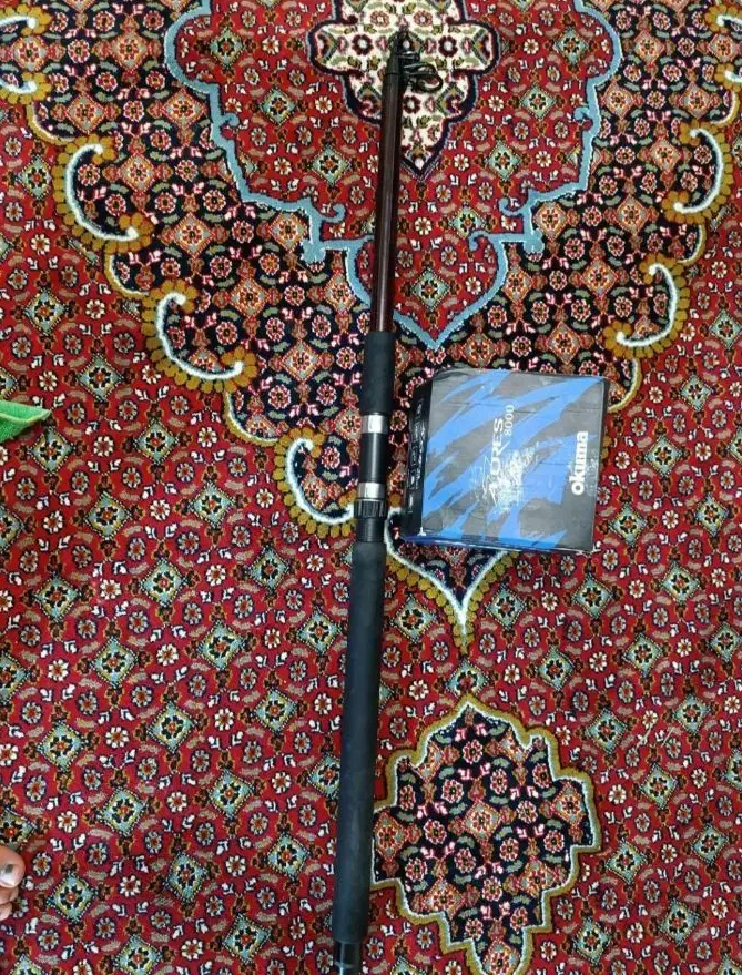 لنسرماهی گیری کامل.چرخokuma Azros8000چوبwindsor400|ماهیگیری|بوشهر, |دیوار