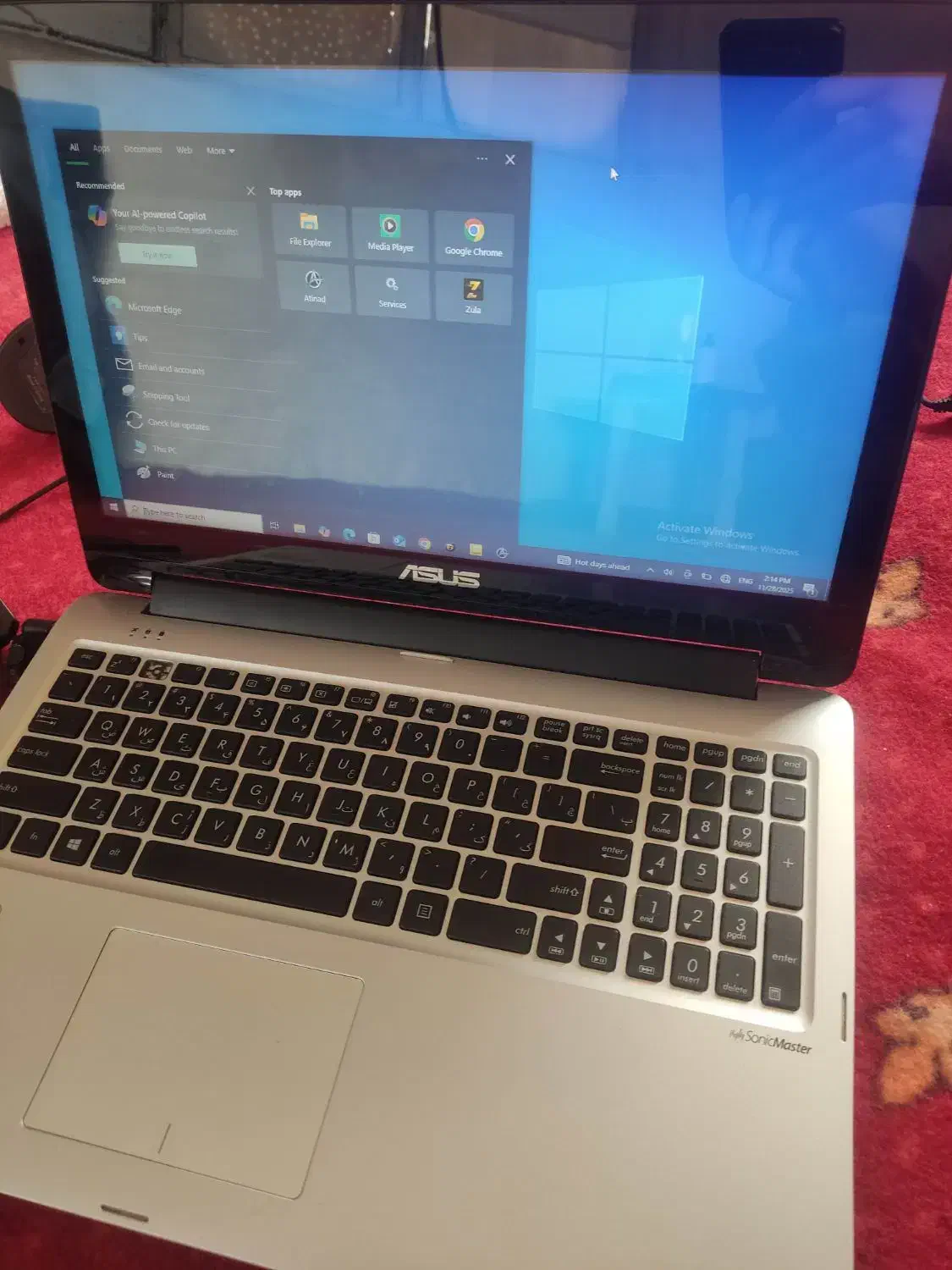 لپتاپ asus نمایشگر لمسی corei 7|رایانه همراه|تهران, افسریه شمالی|دیوار