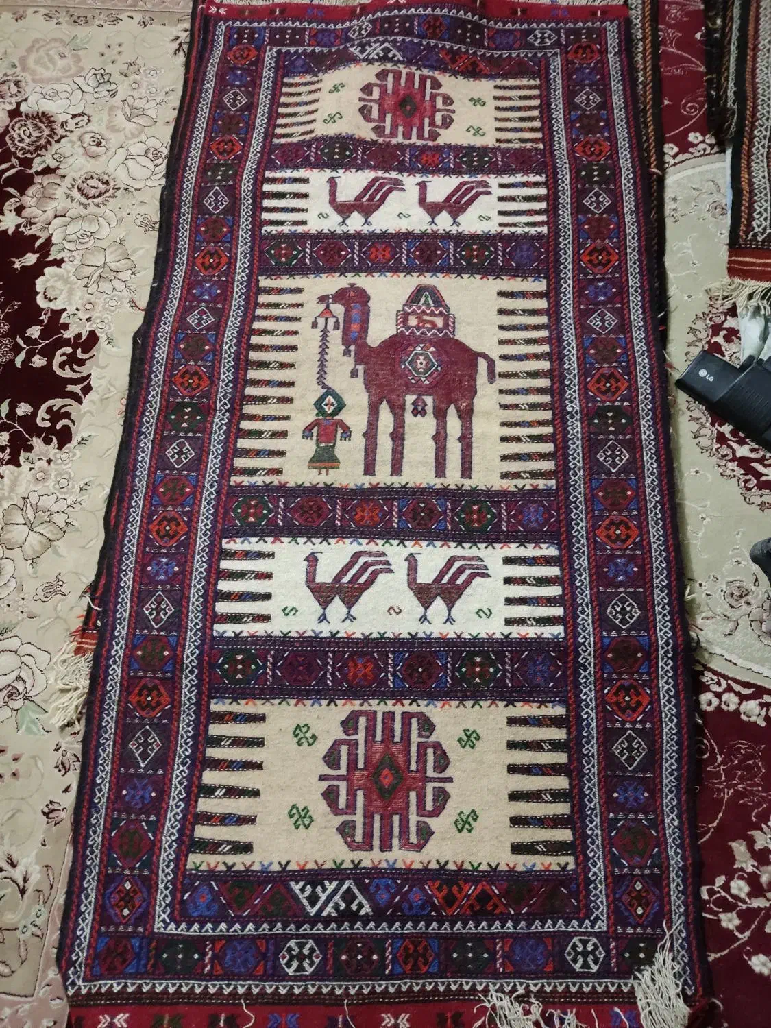 گلیم کردی|گلیم، جاجیم، گبه|شیراز, اصلاح‌نژاد|دیوار