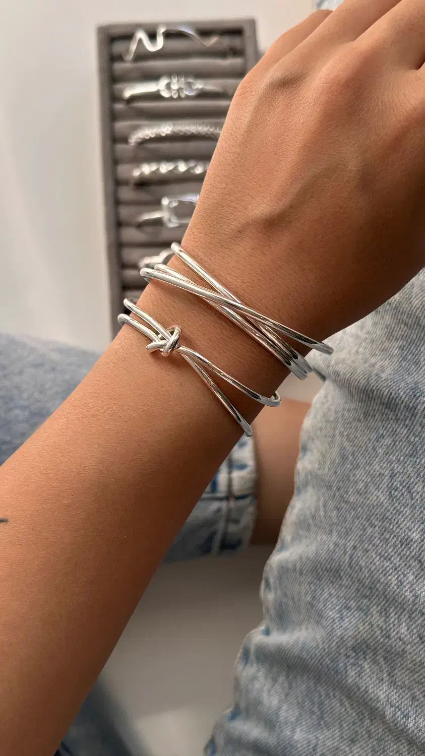 بنگل های مینیمال آبکاری نقره|بدلیجات|تهران, فاطمی|دیوار