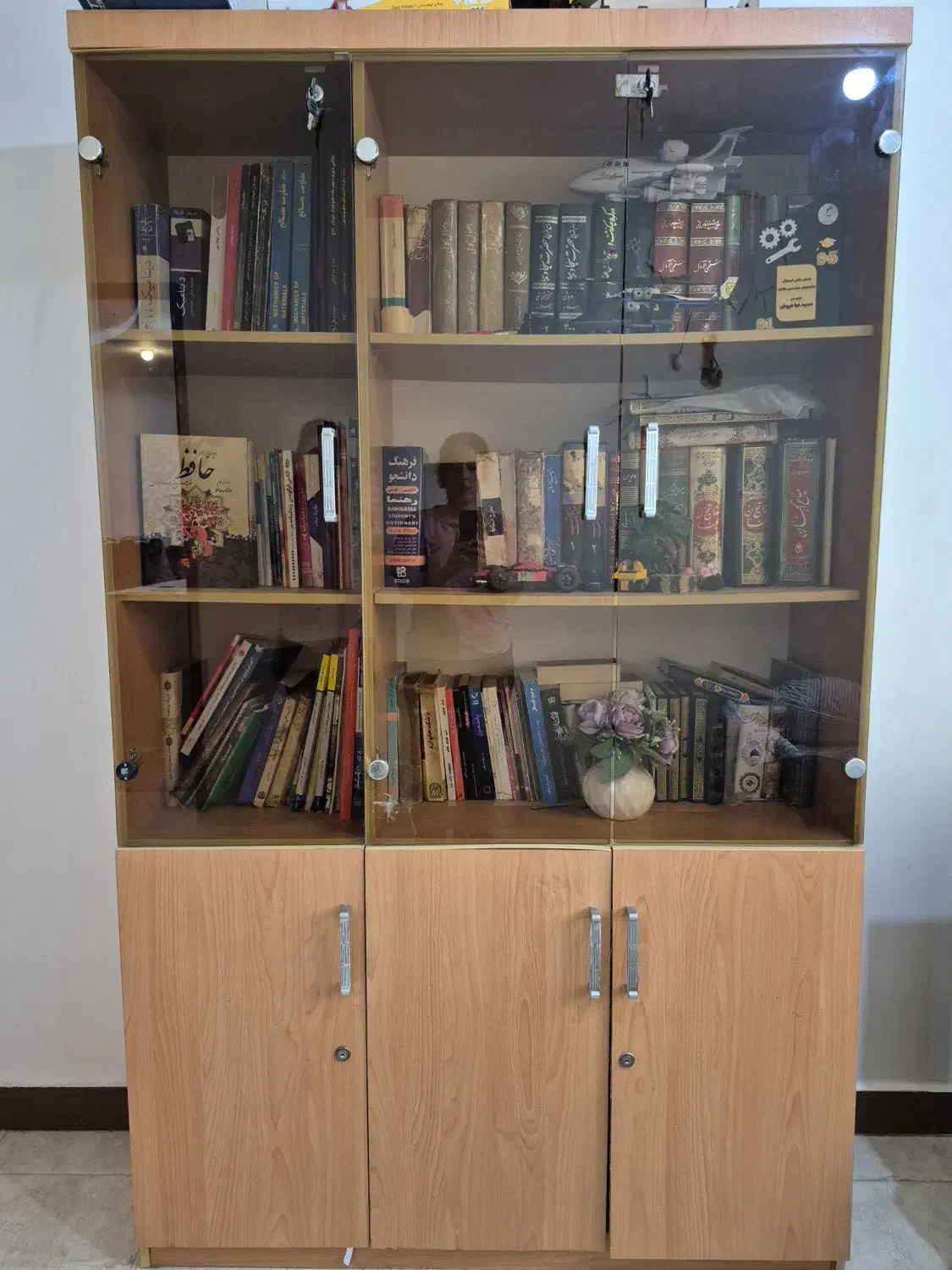 کتابخانه|کتابخانه، شلف، قفسه‌های دیواری|اهواز, کیان اباد|دیوار