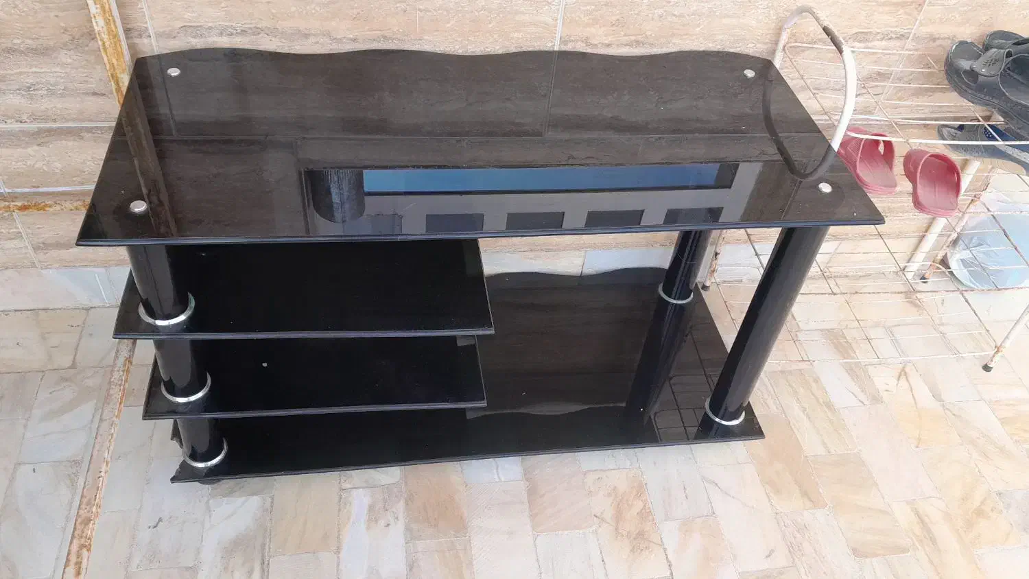 دوعدد میز تلویزیون شیشه ای|میز تلویزیون|اردکان, |دیوار