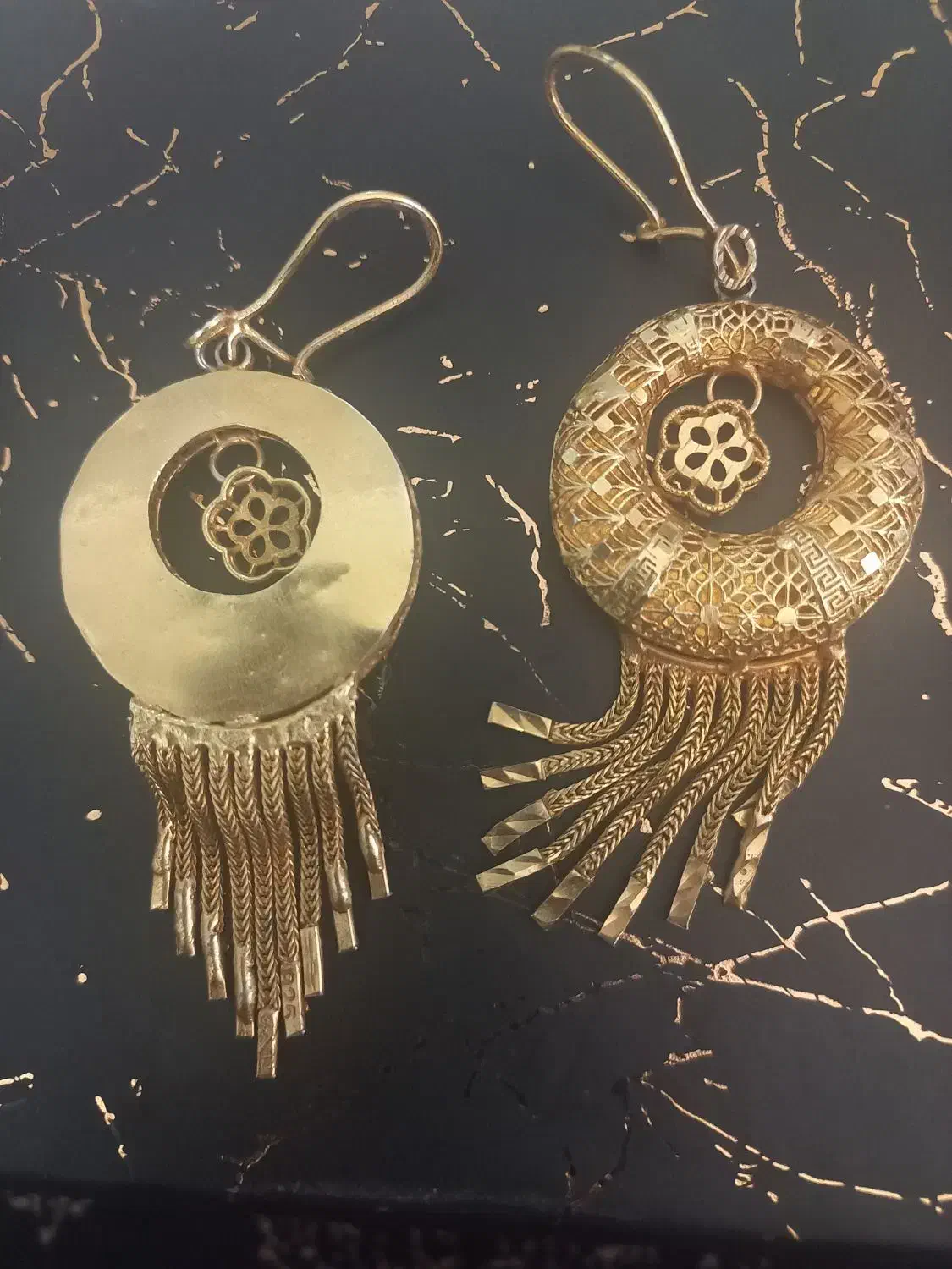 گوشواره و الگو نقره ابکاری طلا|جواهرات|پرند, فاز ۶|دیوار