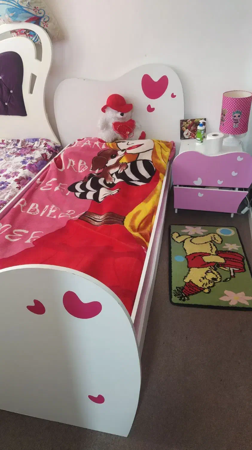 سرویس خواب دخترانه|تخت و سرویس خواب|خوی, |دیوار