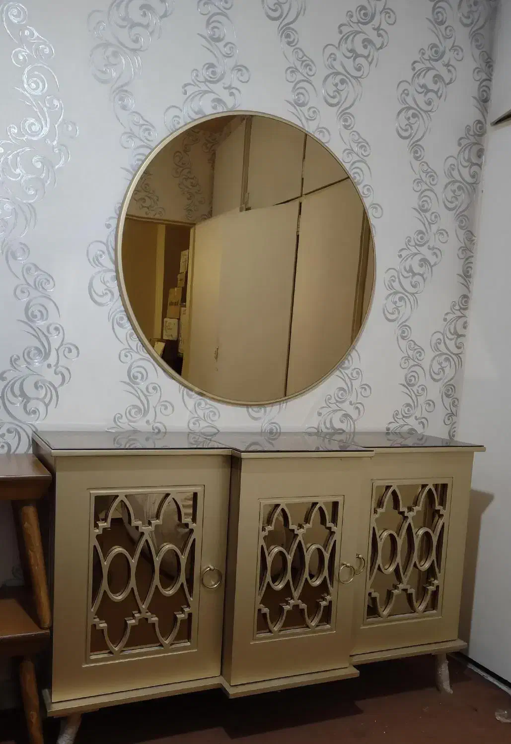 ست میزتلویزیون و آینه کنسول تخت دوطبقه|تخت و سرویس خواب|مشکیندشت, |دیوار