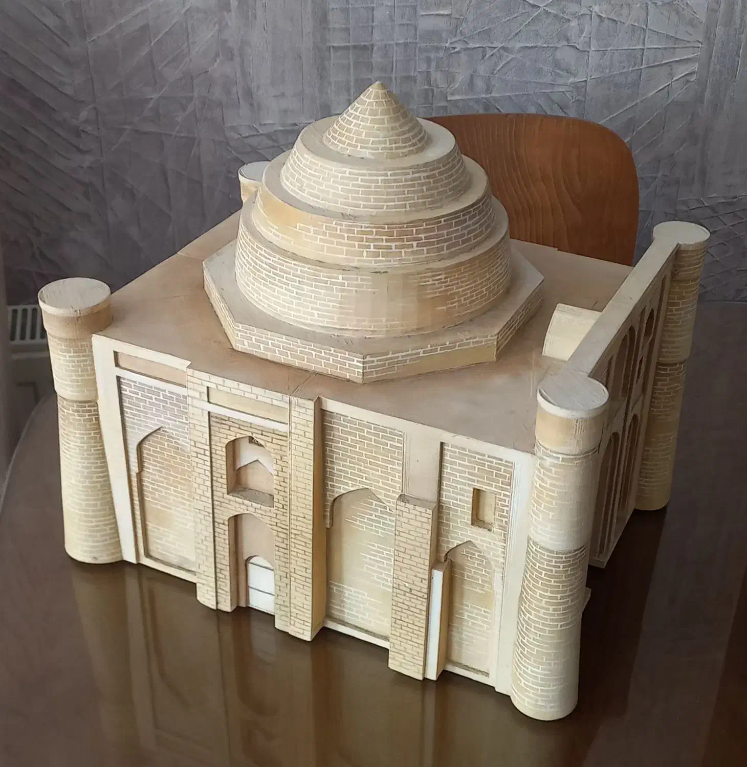 ماکت طرح چوب دستساز از بنای تاریخی|مجسمه، تندیس، ماکت|مشهد, فدک|دیوار