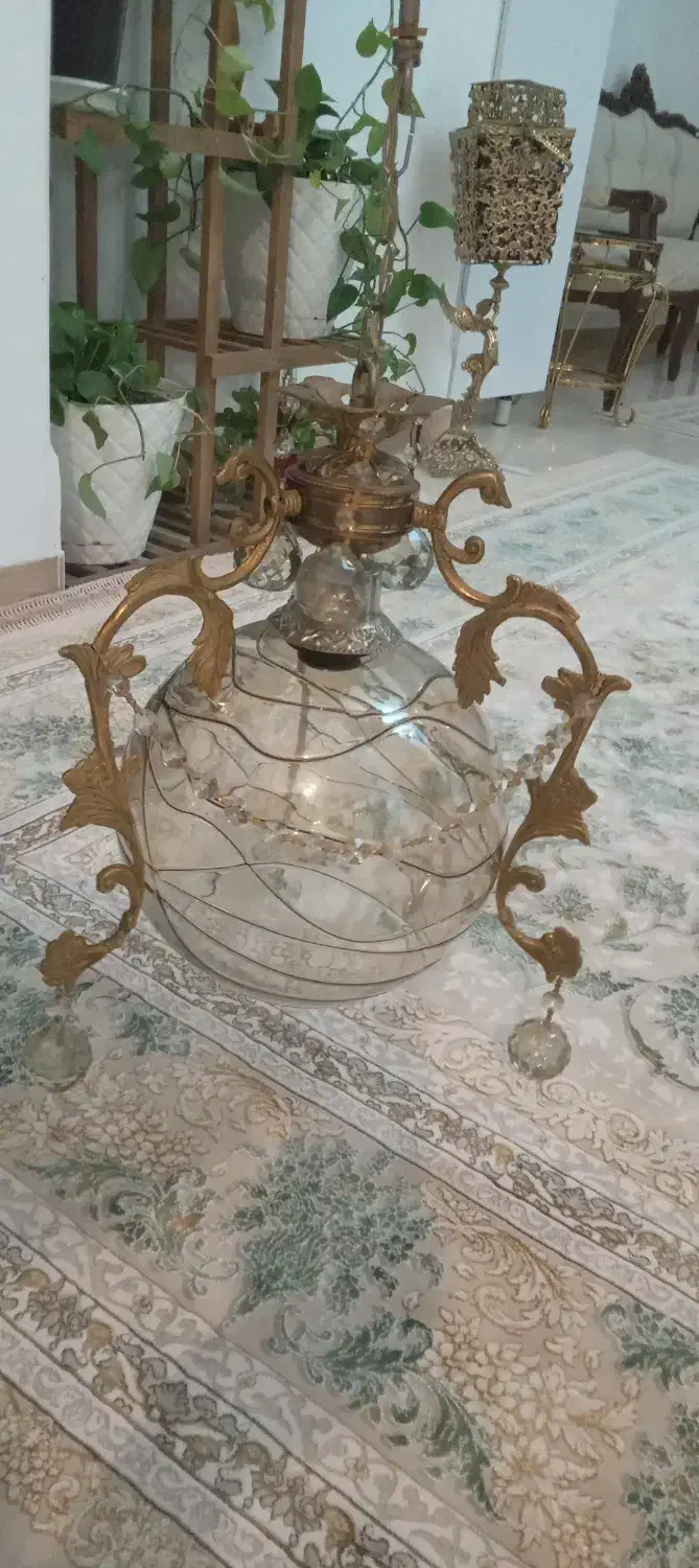 لوستر برنز یا برنج درحدنو|لوستر و چراغ آویز|گلستان (تهران), |دیوار