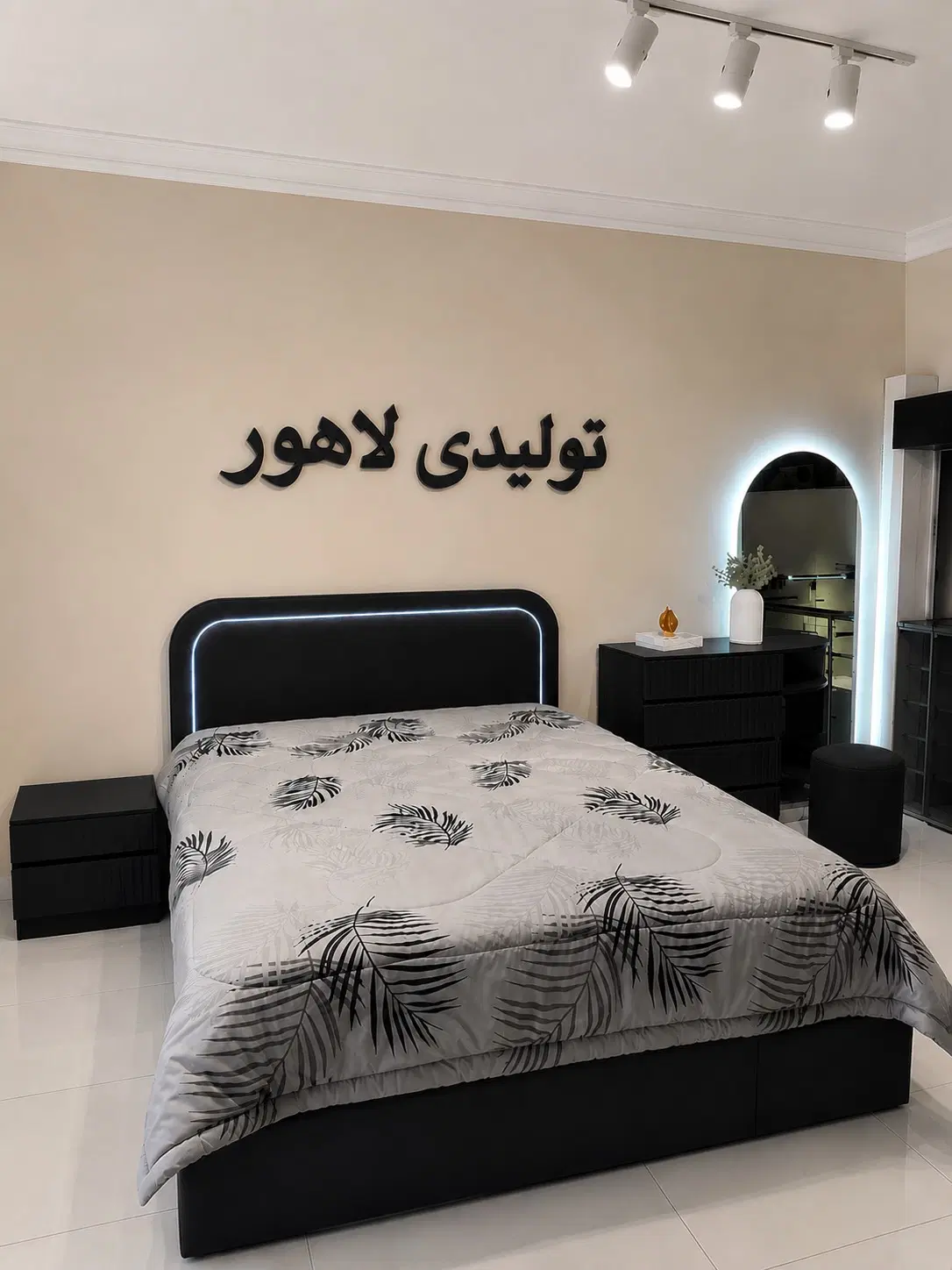 تختخواب ست کامل دونفره چوب لاهور|تخت و سرویس خواب|تهران, یافتآباد|دیوار