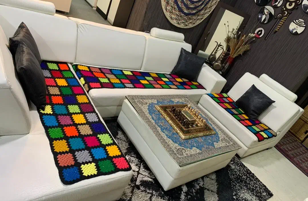 فروش ال چرم هفت نفره همراه با میز وسط|مبلمان خانگی و میز عسلی|گرمسار, |دیوار