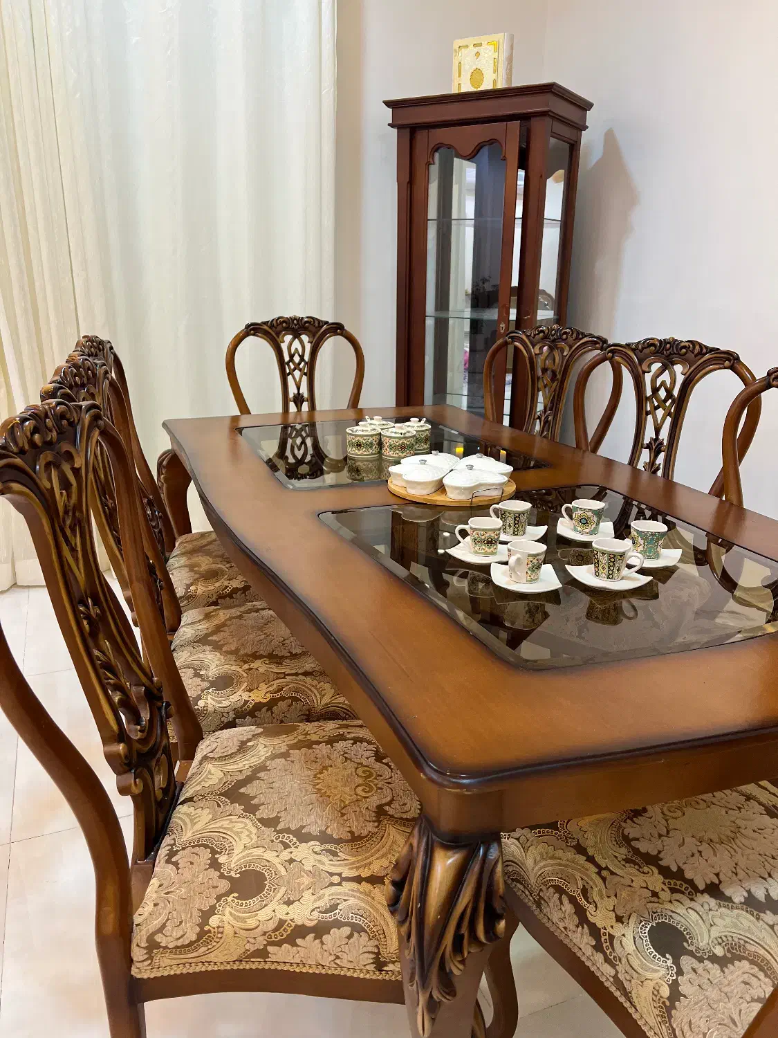 میز نهار خوری ۶نفره|میز و صندلی غذاخوری|بندر کنگان, |دیوار