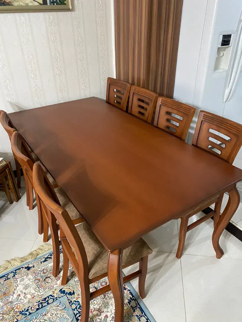 میز نهارخوری ۸ نفره قابل ارتقاع به ۱۰ نفره|میز و صندلی غذاخوری|قم, باجک دو|دیوار