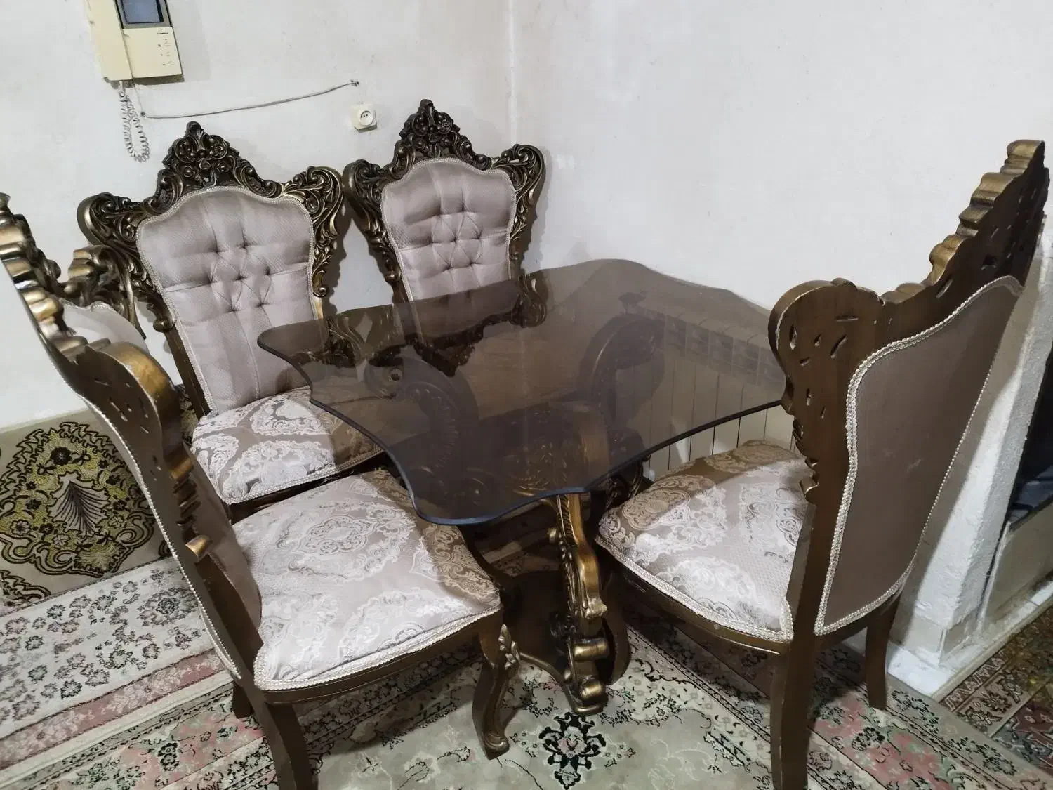 میز ناهار خوری ۴ نفره|میز و صندلی غذاخوری|بابل, |دیوار