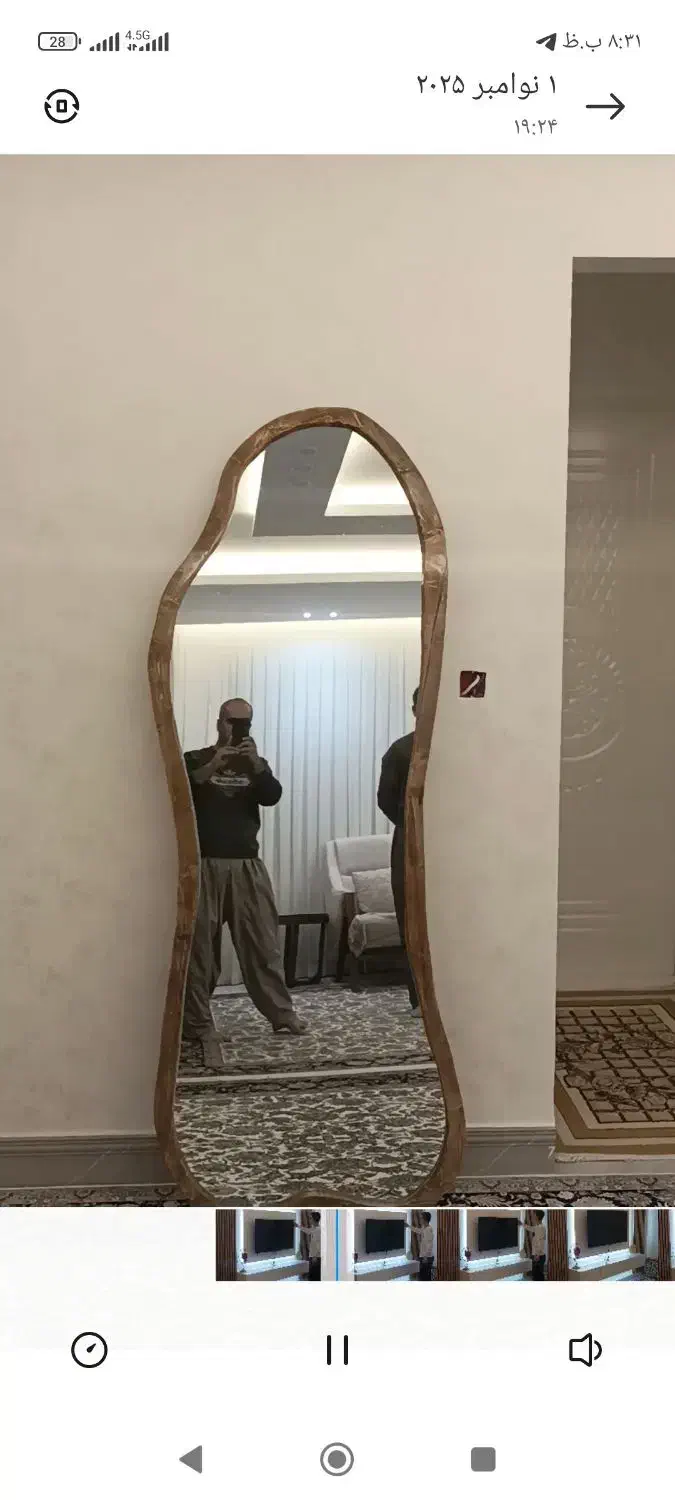 انواع اینه های  قدی قاب دار ،ساده و بک لایت|آینه|سنندج, |دیوار