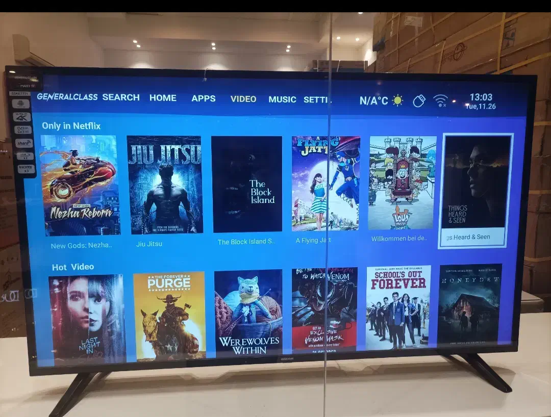 فروش عمده وتک ال ای دی جنرال گلس ۵۵ اینچ نشکن|تلویزیون و پروژکتور|کیش, |دیوار