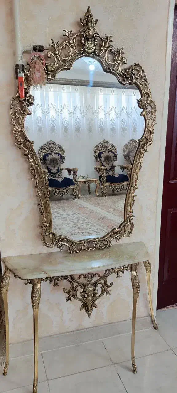 آینه و کنسول و شمعدان|بوفه، ویترین، کنسول|تبریز, |دیوار