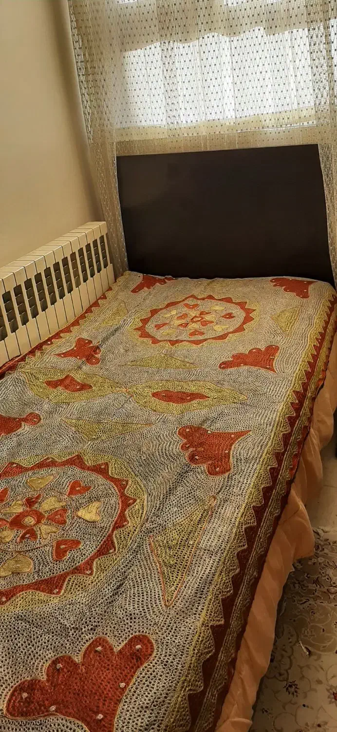 تخت یکنفره چوبی با خوشخواب|تخت و سرویس خواب|تهران, فدک|دیوار