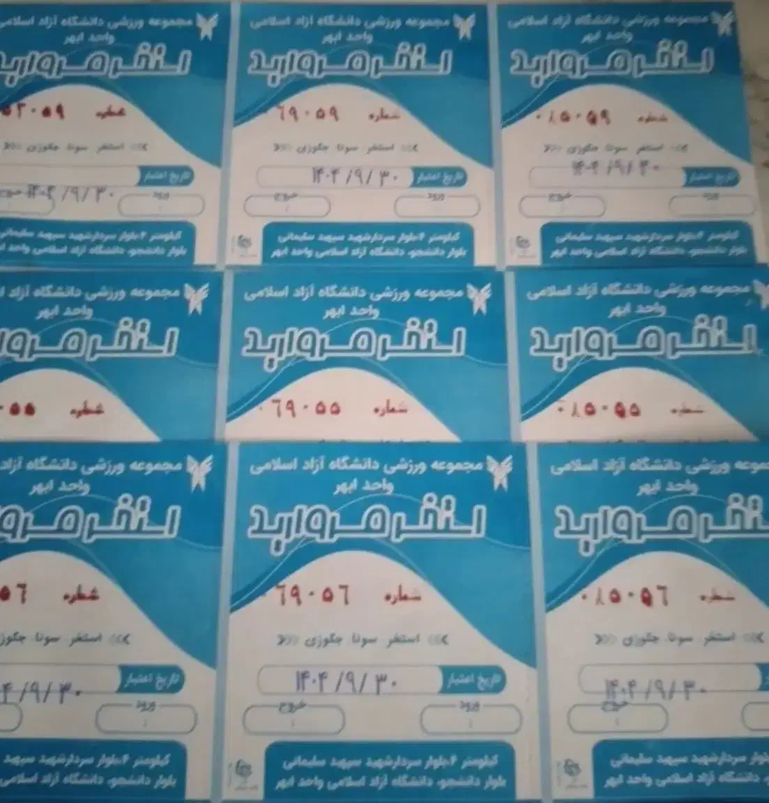 بلیط تمام بها استخر دانشگاه آزاد قیمت عالی|بلیت ورزشی|ابهر, |دیوار