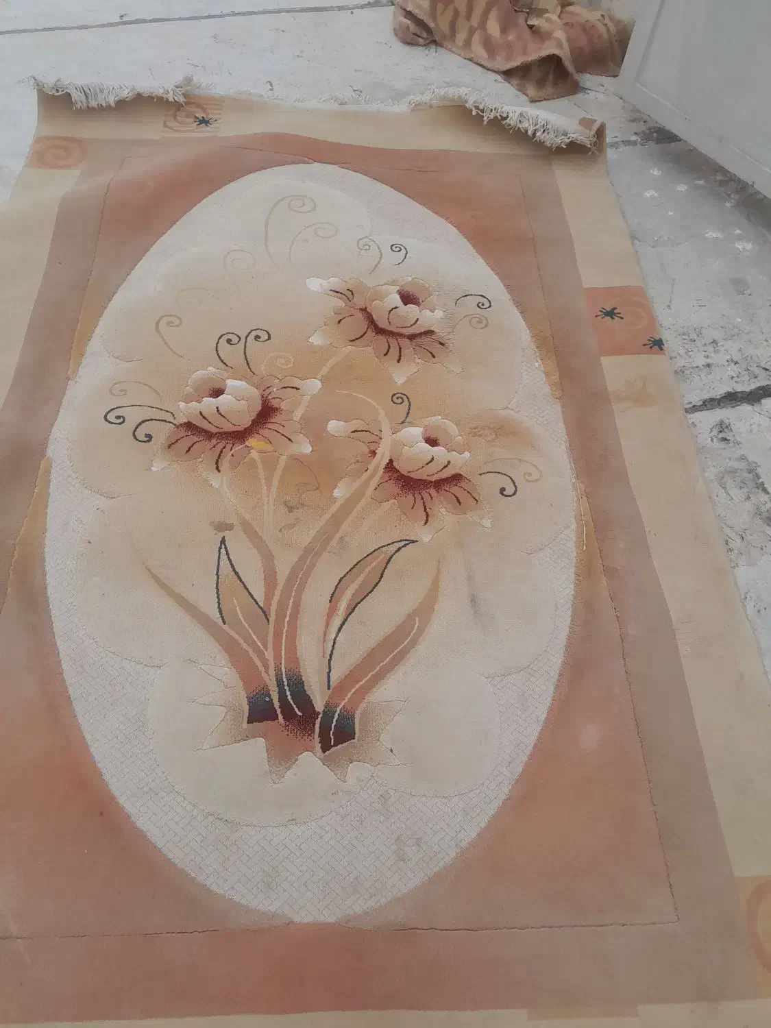 فرش گل برجسته|فرش|اصفهان, الهیه|دیوار