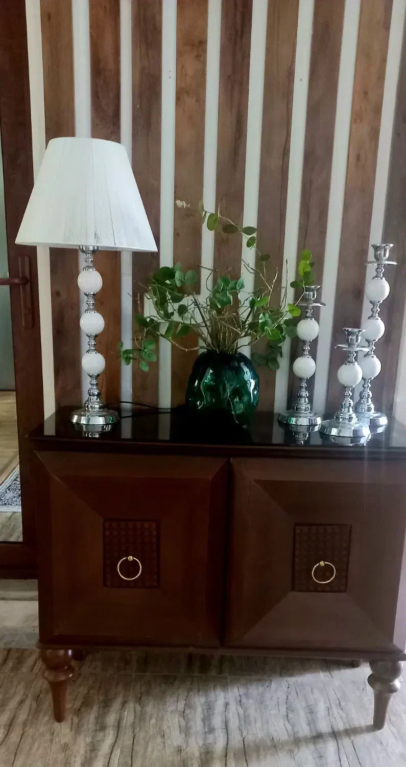 اباژور و شمعدانی ست|چراغ خواب و آباژور|سنندج, |دیوار