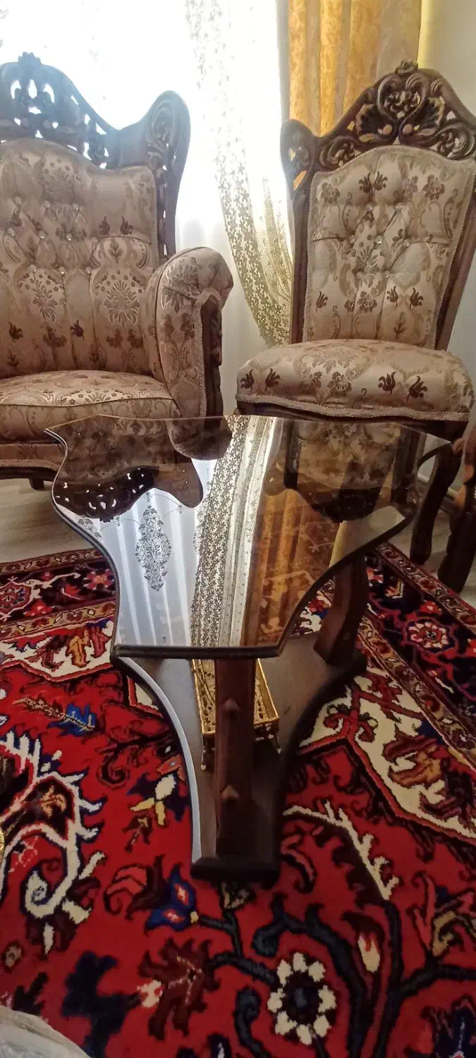 میز همراه بادوتا عسلی|مبلمان خانگی و میز عسلی|میانه, |دیوار