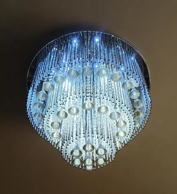 لوستر کریستالی چند حالته 60 سانتی|لوستر و چراغ آویز|پرند, فاز ۴|دیوار