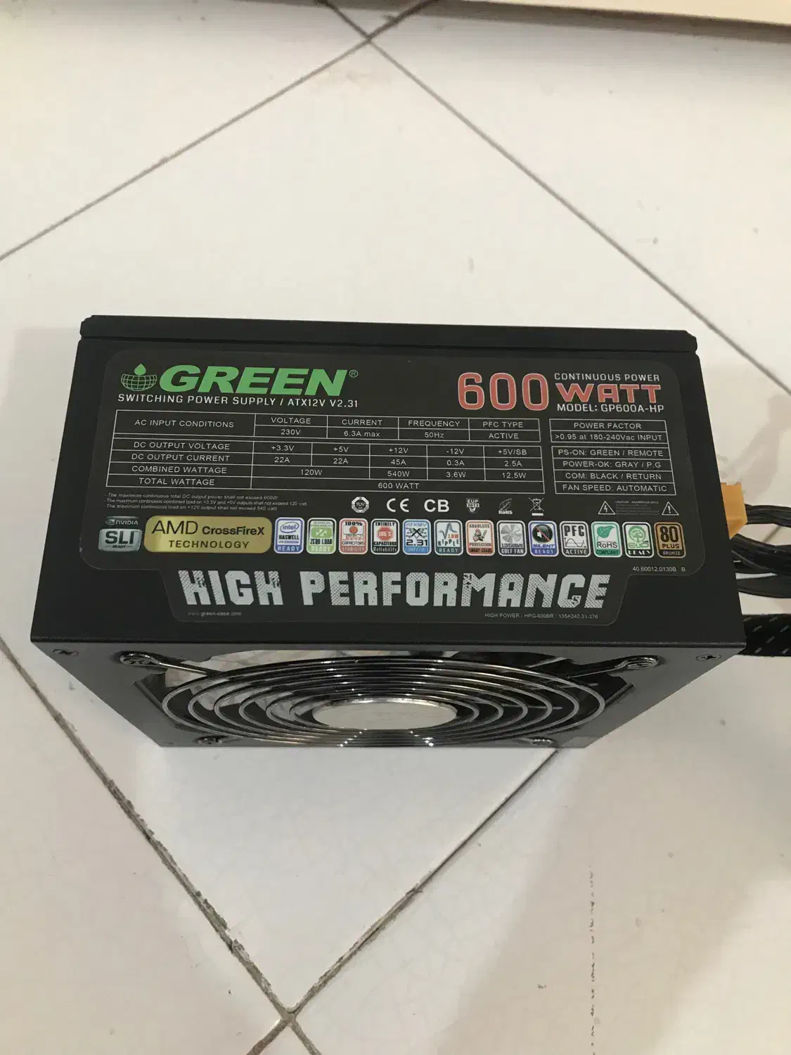 پاور گرین GREEN GP600A-HP|قطعات و لوازم جانبی رایانه|تهران, پرستار|دیوار