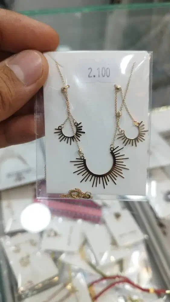 ست و نیمست طلای 18 عیار با کمترین اجرت|جواهرات|خمیر, |دیوار