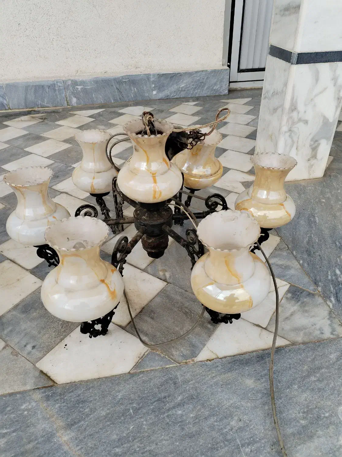 لوستر|لوستر و چراغ آویز|فومن, |دیوار