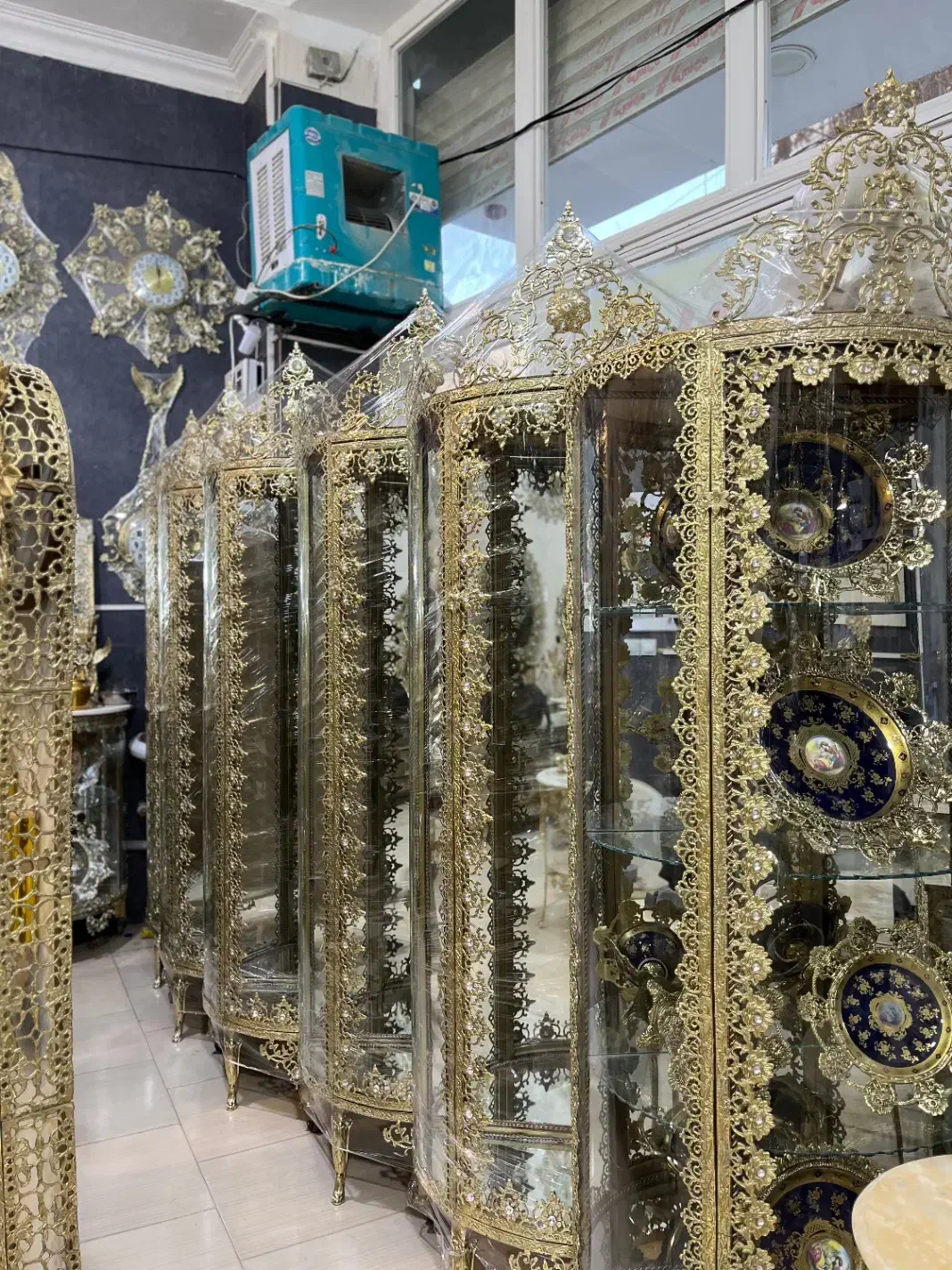 ست ساعت ایستاده برنز و بوفه برنز اصل مدل خم (برتر)|ساعت دیواری و تزئینی|کرمانشاه, |دیوار