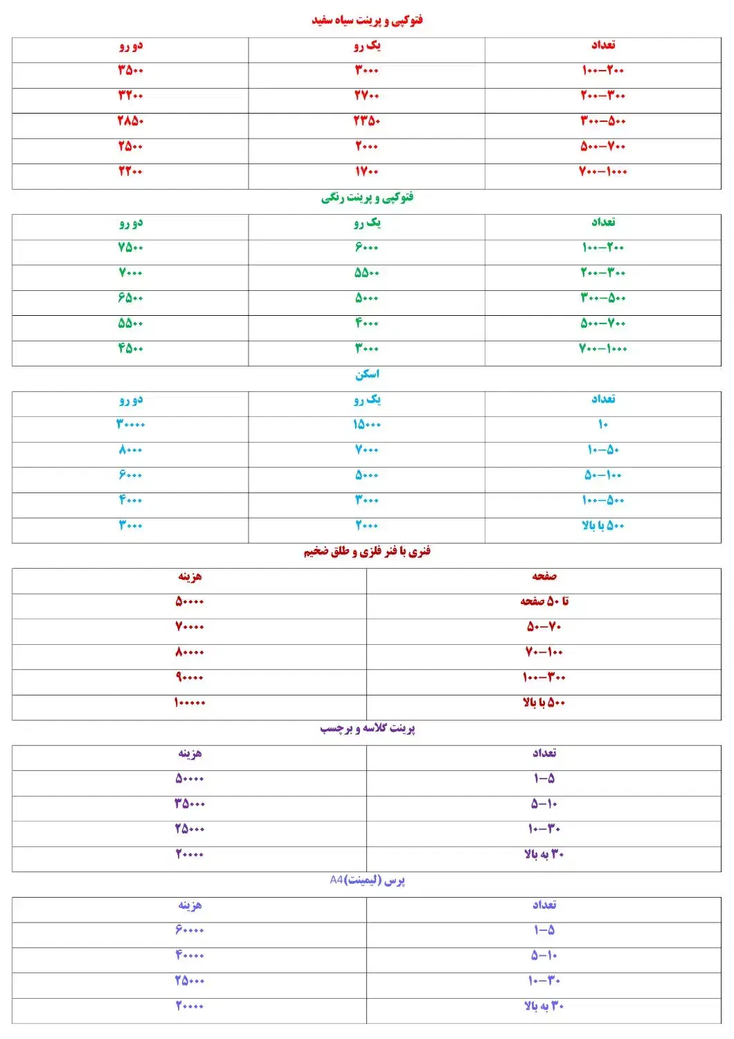 پرینت،فتوکپی،فنری،اسکن اقتصادی|خدمات رایانه‌ای و موبایل|مشهد, هفت تیر (آب و برق)|دیوار
