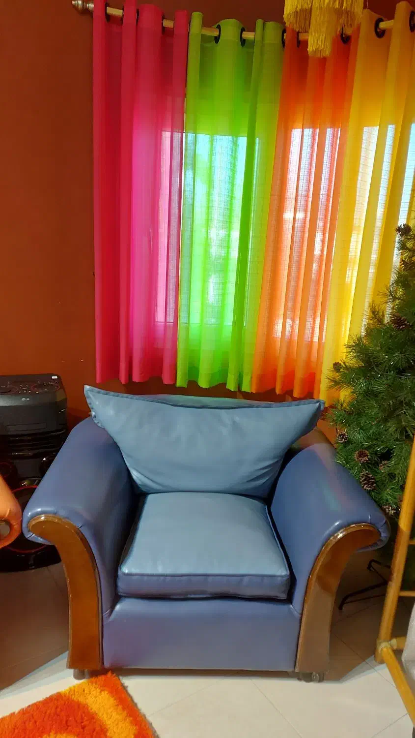 مبل چرم تک نفره|مبلمان خانگی و میز عسلی|چالوس, |دیوار