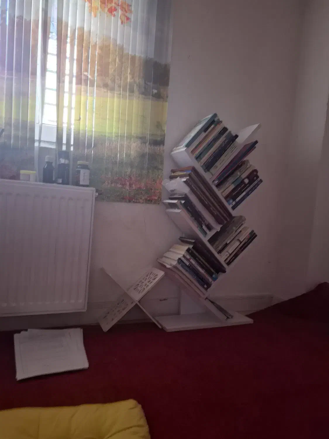 کتابخانه طرح درختی دو عدد|کتابخانه، شلف، قفسههای دیواری|کرمانشاه, |دیوار