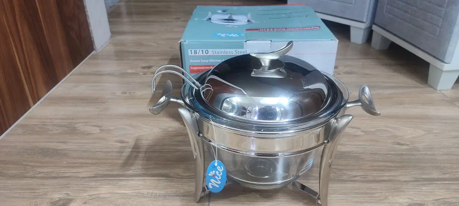 سوفله سوپ خوری استیل وارمردار|ظروف سرو و پذیرایی|اصفهان, شاه پسند|دیوار