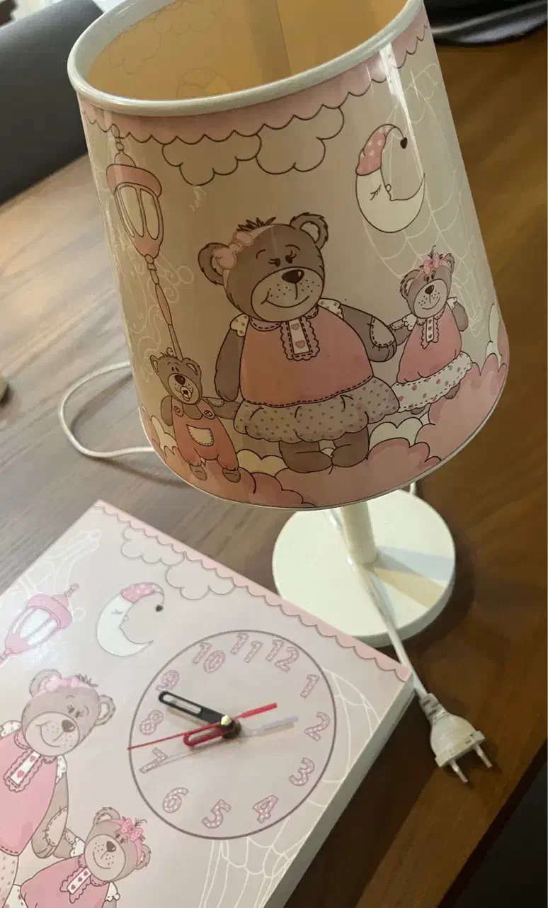 ست آباژور و ساعت و آویز سقفی کودک|ساعت دیواری و تزئینی|رشت, گلسار|دیوار