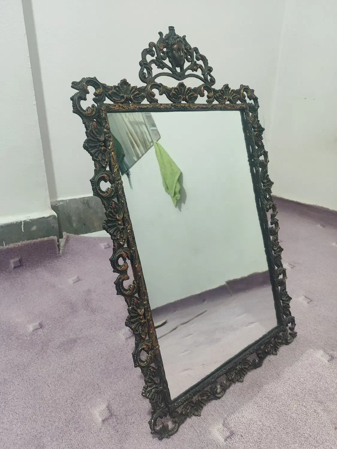 آینه تمام برنج|کلکسیون اشیاء عتیقه|هشتگرد, ینگی امام|دیوار