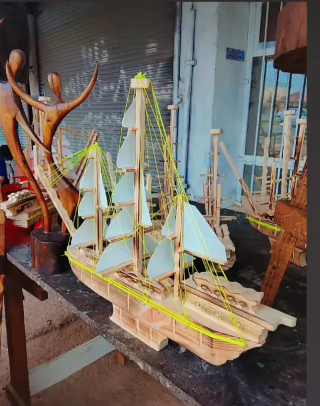 فروش کشتی و قایق های زیبا و دکوری|صنایع دستی و سایر لوازم تزئینی|فومن, |دیوار