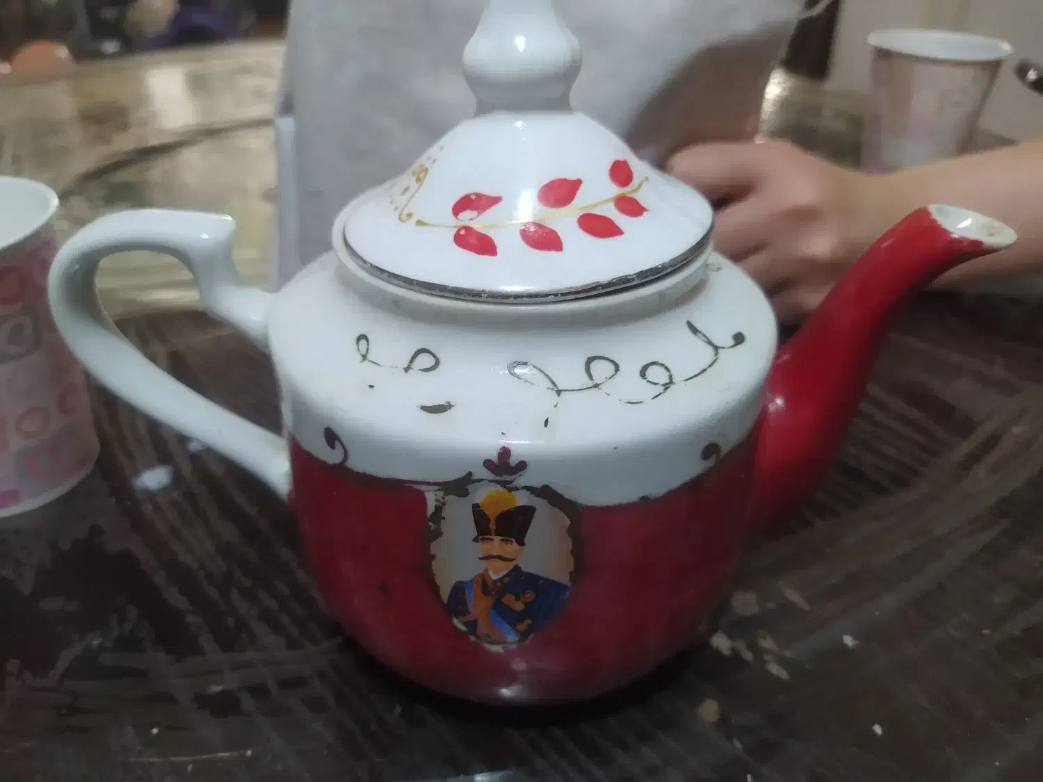 قوری قدیمی ناصرالدین شاهی|قوری، کتری، قهوه‌ساز دستی|کرمانشاه, |دیوار