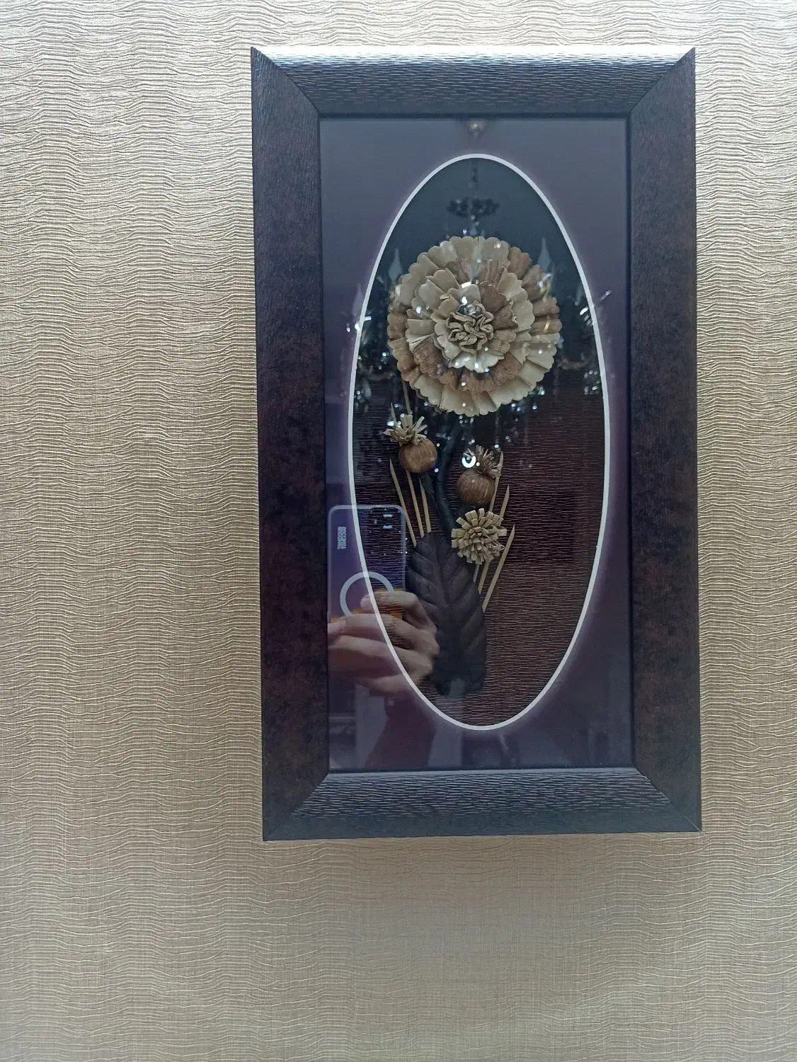 قاب طرح گل کاردست|صنایع دستی و سایر لوازم تزئینی|تهران, زرکش|دیوار