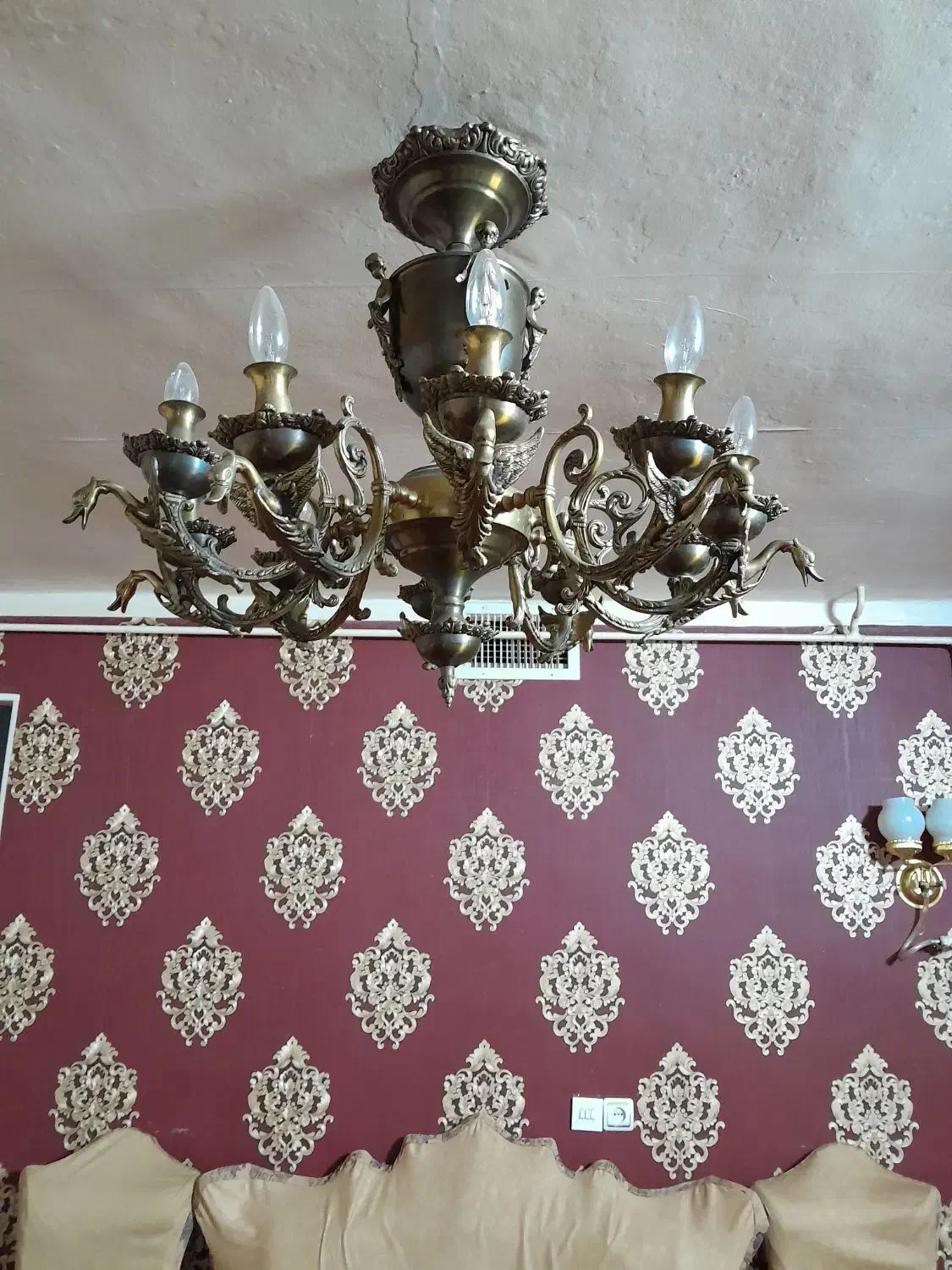 لوستر برنز|لوستر و چراغ آویز|قزوین, |دیوار