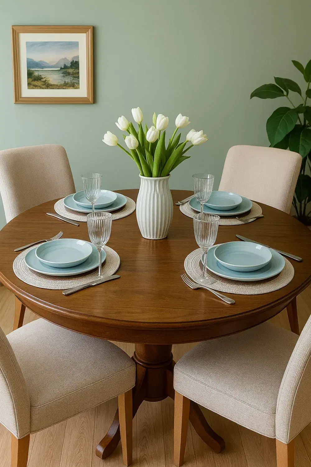 زیربشقابی مدل منظره|سفره، حوله، دستمال آشپزخانه|کرج, شهرک احمدیه|دیوار