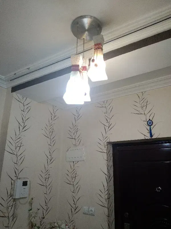 لوستر  سقفی چوبی فلزی|لوستر و چراغ آویز|بندرعباس, |دیوار