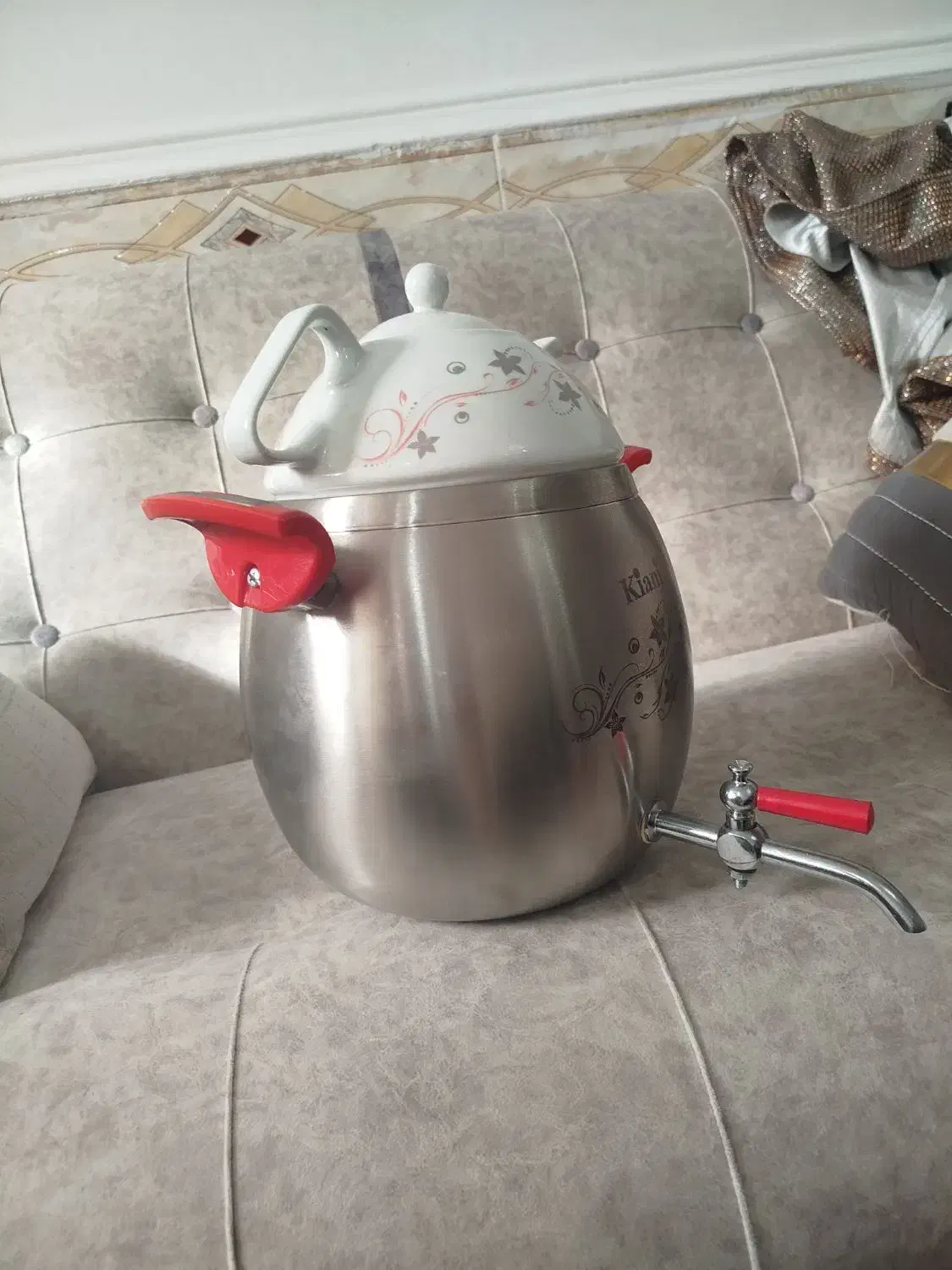 سماور با قوری|قوری، کتری، قهوه‌ساز دستی|یاسوج, |دیوار