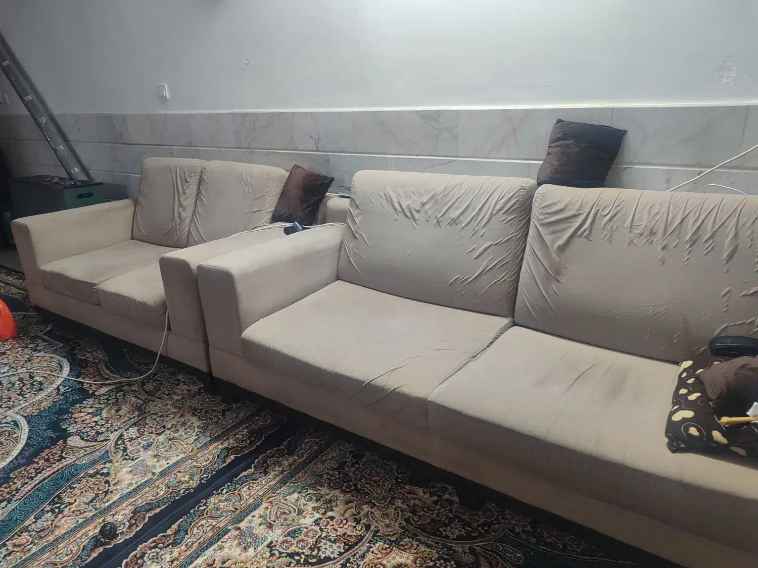 مبل هفت نفری|مبلمان خانگی و میز عسلی|قم, باسکول|دیوار