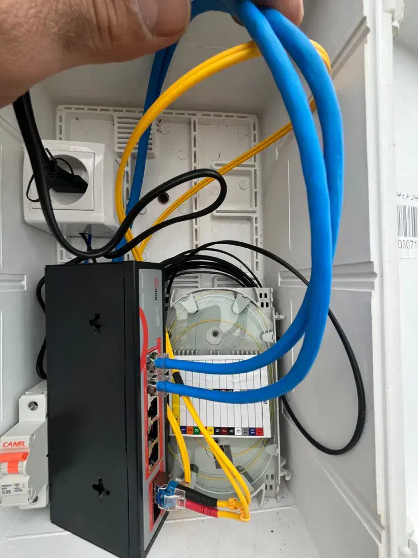 فیبر نوری برای اینترنت و دوربین مدار بسته و شبکه|مودم و تجهیزات شبکه|هچیرود, |دیوار