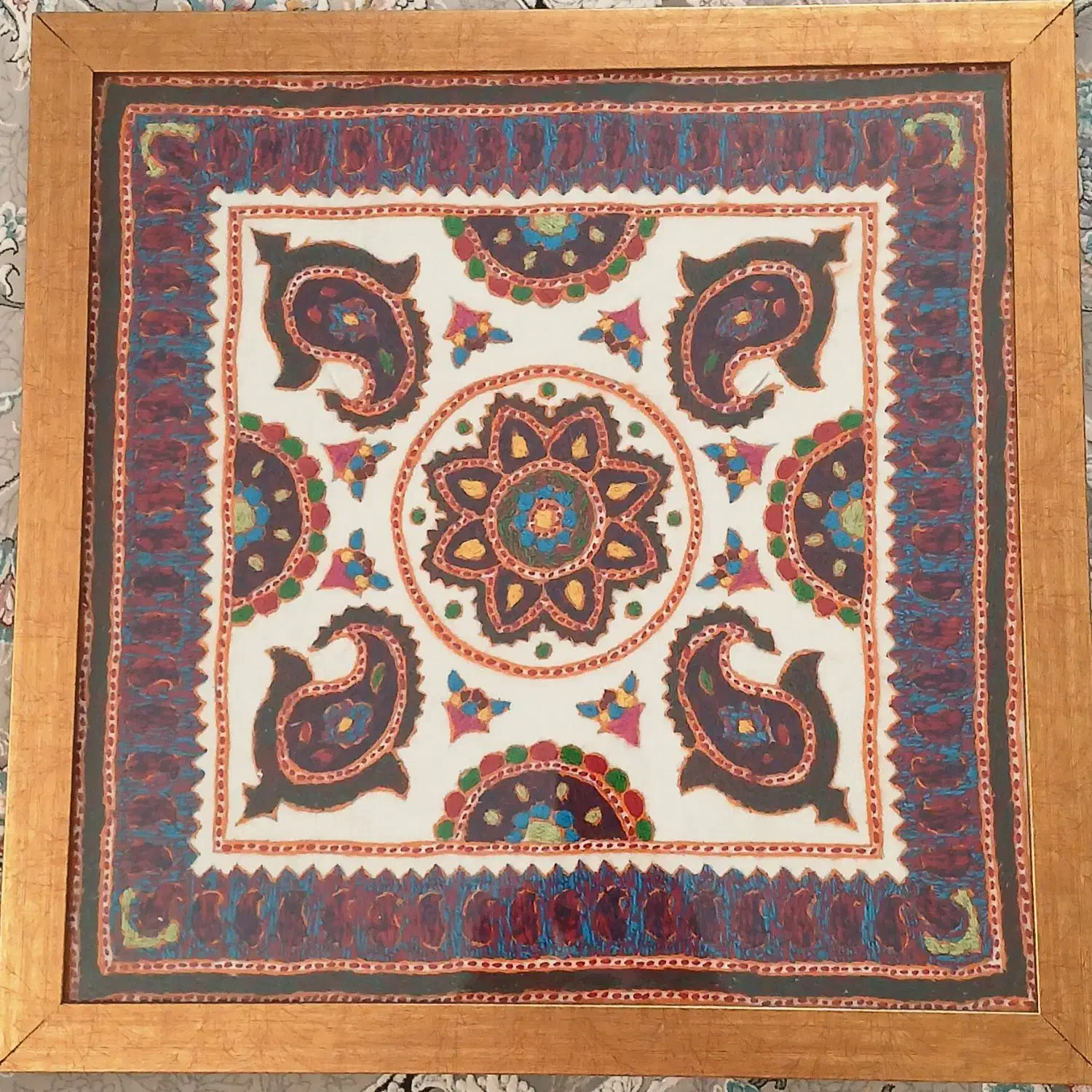 قاب پته|تابلو فرش|کرمان, |دیوار