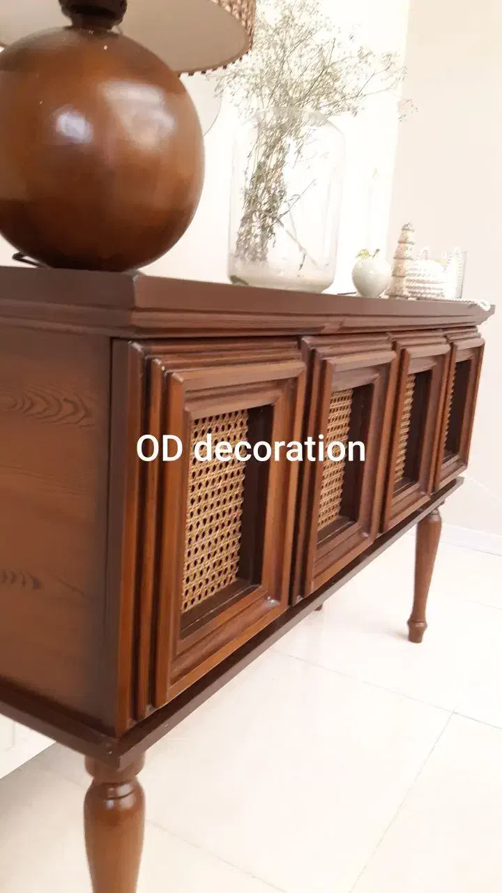 کنسول نئوکلاسیک حصیر بامبو پینترستی|بوفه، ویترین، کنسول|تبریز, |دیوار