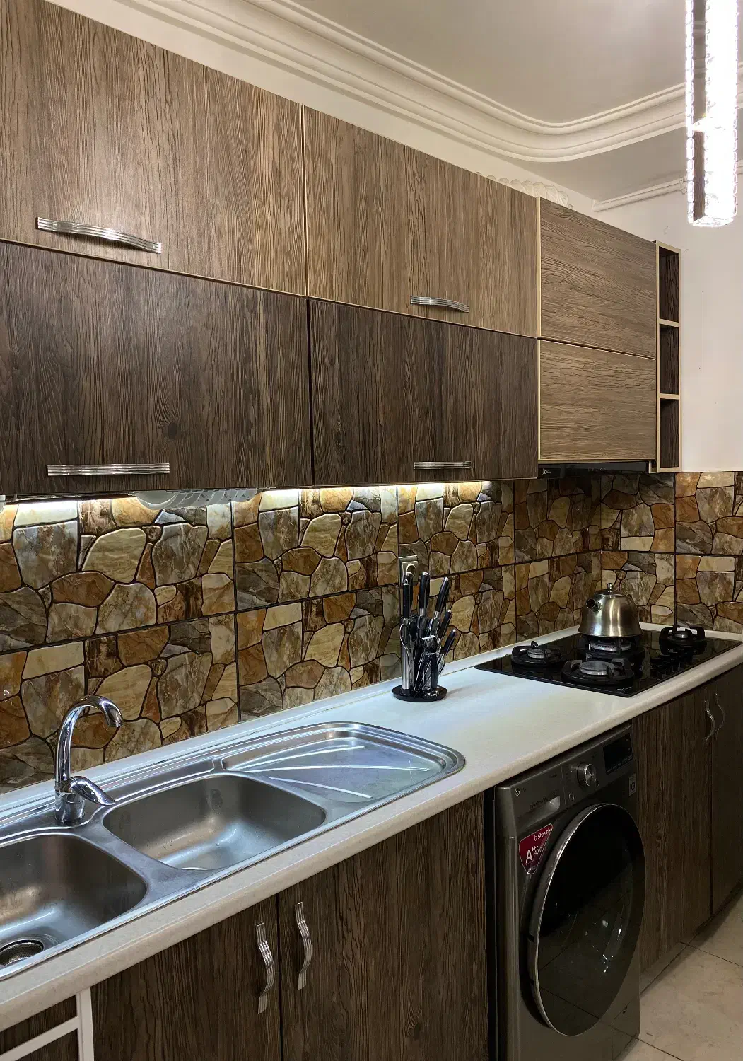 کابینت ام دی اف همراه سینک و شیر اهرمی|مصالح و تجهیزات ساختمان|رشت, نخودچر|دیوار