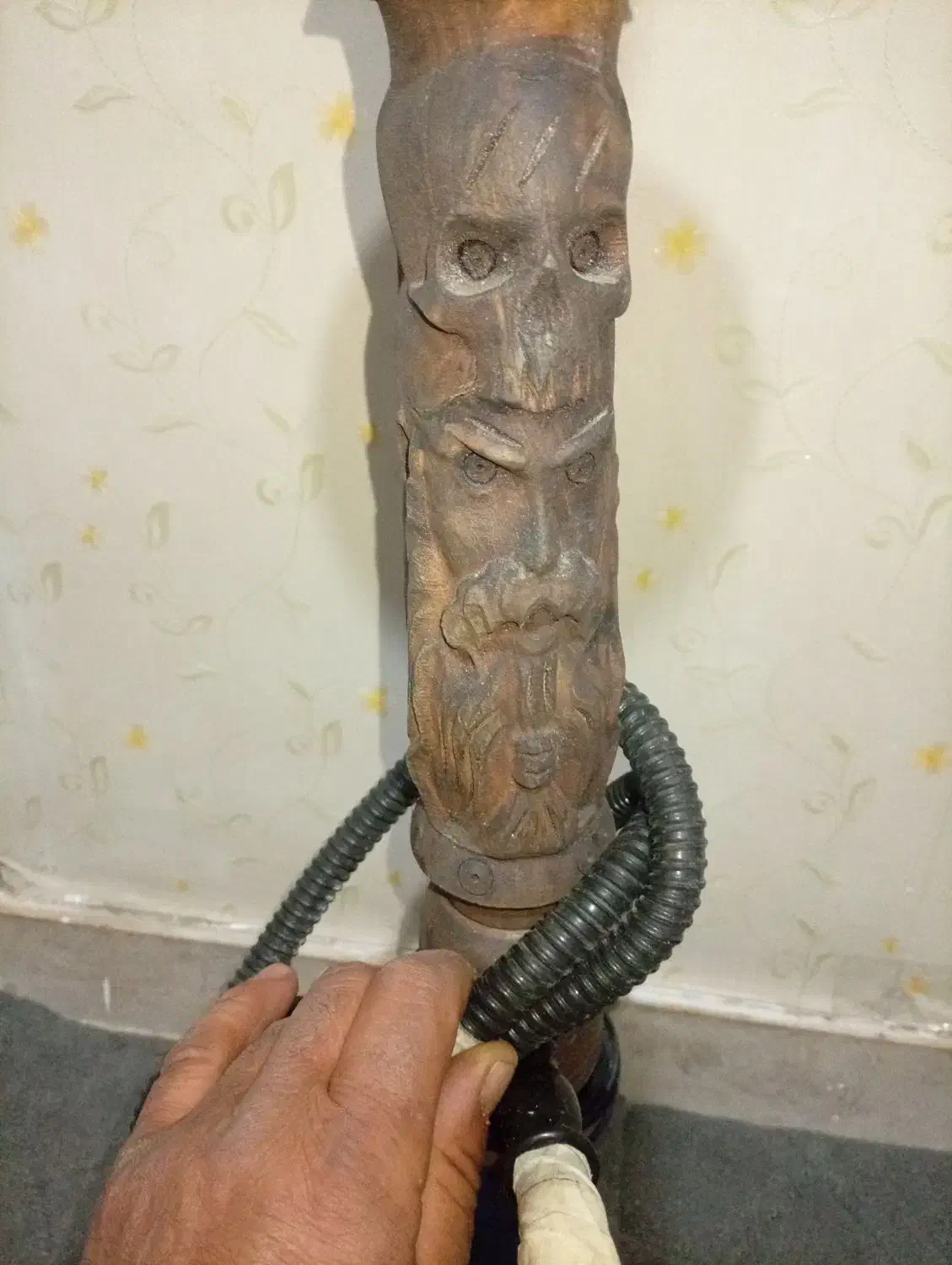 قلیان چوبی طرح دار|کلکسیون و سرگرمی|قرچک, مهدیه|دیوار